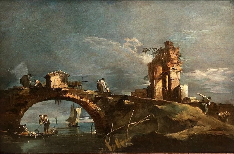 Capriccio con rovine in laguna - Art Institute of Chicago